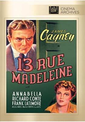 13 Rue Madeleine DVD VIDEO MOVIE 1947 James Cagney Richard Conte
