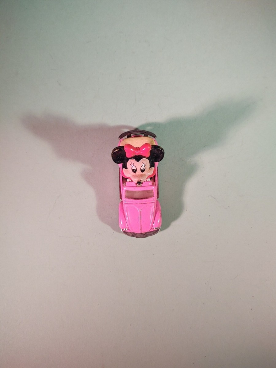 Minnie Mouse Diecast PINK VW BEETLE Vintage Disney PD6 GOOD