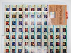 Final Fantasy 1990 Nintendo NES World Map / Enemy Chart NES-FF-USA(B)