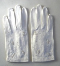 Vintage 1950  s Beaded Gloves White Size 7 Fownes Phillipines