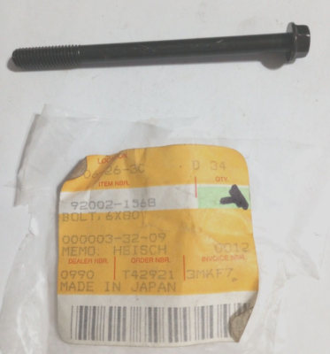 Kawasaki EX500, VN1500, VN1600 Bolt 6X80 NOS 92002-1568 (L-4814
