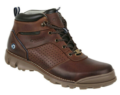 Discovery Expedition Forlandet Men's All Terrain Hiking Boots in Brown Leather
