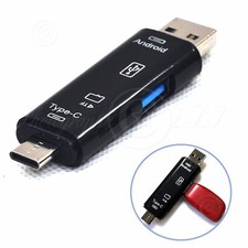 3in1 Type-C/Micro-USB/USB Host OTG Card Reader Mobile Data Easy Share Transfer