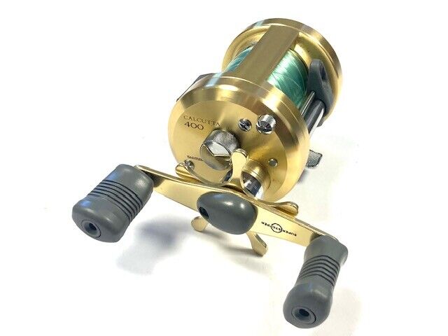 Shimano Calcutta 400 multiplier sea reel with gold finish Shimano Calcutta 400 multiplier sea reel with gold finish