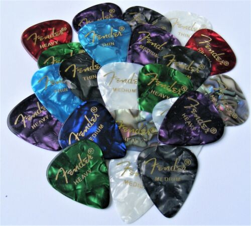 Fender 351 Premium Celluloid Guitar Picks 12 Variety Pack (Thin, Med and Heavy) - Picture 1 of 2