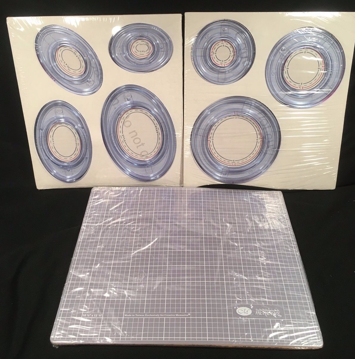 Creative Memories Custom Cutting System Mat, Ovals & Circle Templates
