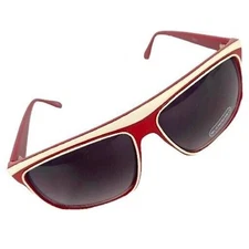 Retro 80s 90s Hip Hop Sunglasses Red White Stripe Unisex Costume Party Shades