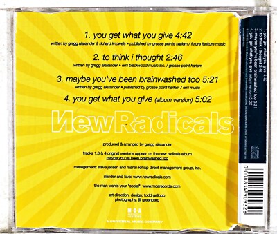 The New Radicals - You Get What You Give (CD 1999) 8814909328