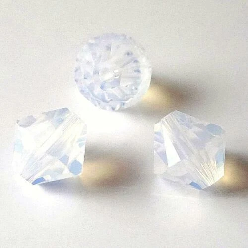 White Bicone Jewellery Making Beads