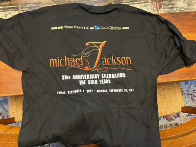 Michael Jackson concert t-shirt XL NYC Sept 7 and 10 2001 30th 