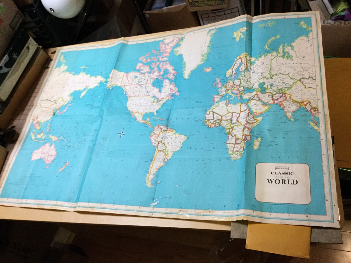 HAMMOND World Atras アンティーク世界地図帳 1967 HAMMOND World Atras アンティーク世界地図帳 1967 Vintage