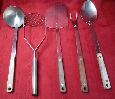 Vintage 5pc Royal Brand Sharpcutter Stainless Steel Kitchen Utensils Made in USA