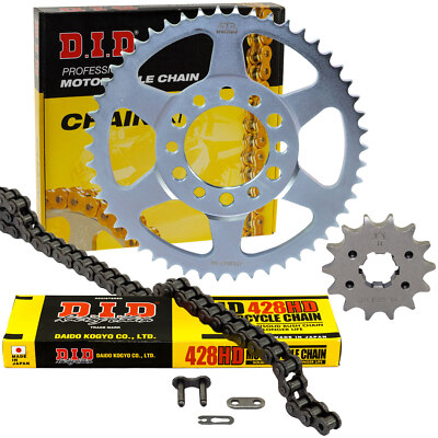 Afam Kettensatz Stahl Kit Für YAMAHA TW 125 (1999–2001) – Inkl. Kettenräder & Kette Für Perfekte Übertragung
