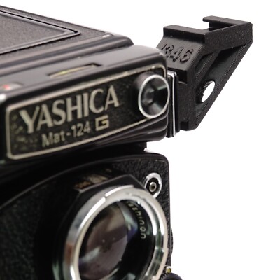 Ausgeknipst 90° Kaltschuh-Adapter für Yashica 124G, Mamiya RB RZ, Rolleiflex