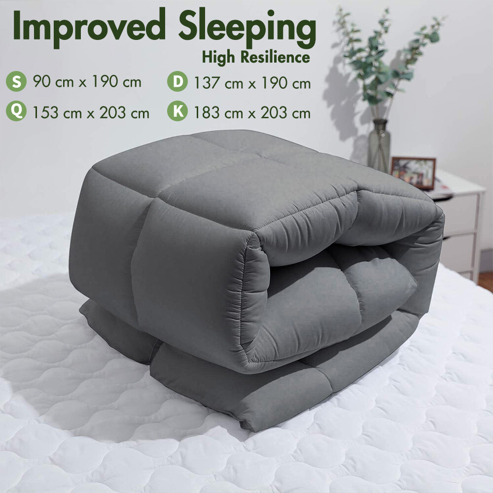 Bamboo Charcoal Pillowtop Matress Topper Protector Cover Pad Underlay