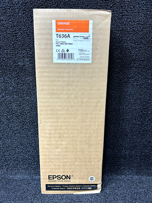 Genuine Epson Orange Ink Cartridge T636A Date: March 2020