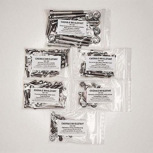 Restaurez votre moto de trail Cagiva 900 Elefant 1991-1997 grâce au kit visserie moteur
