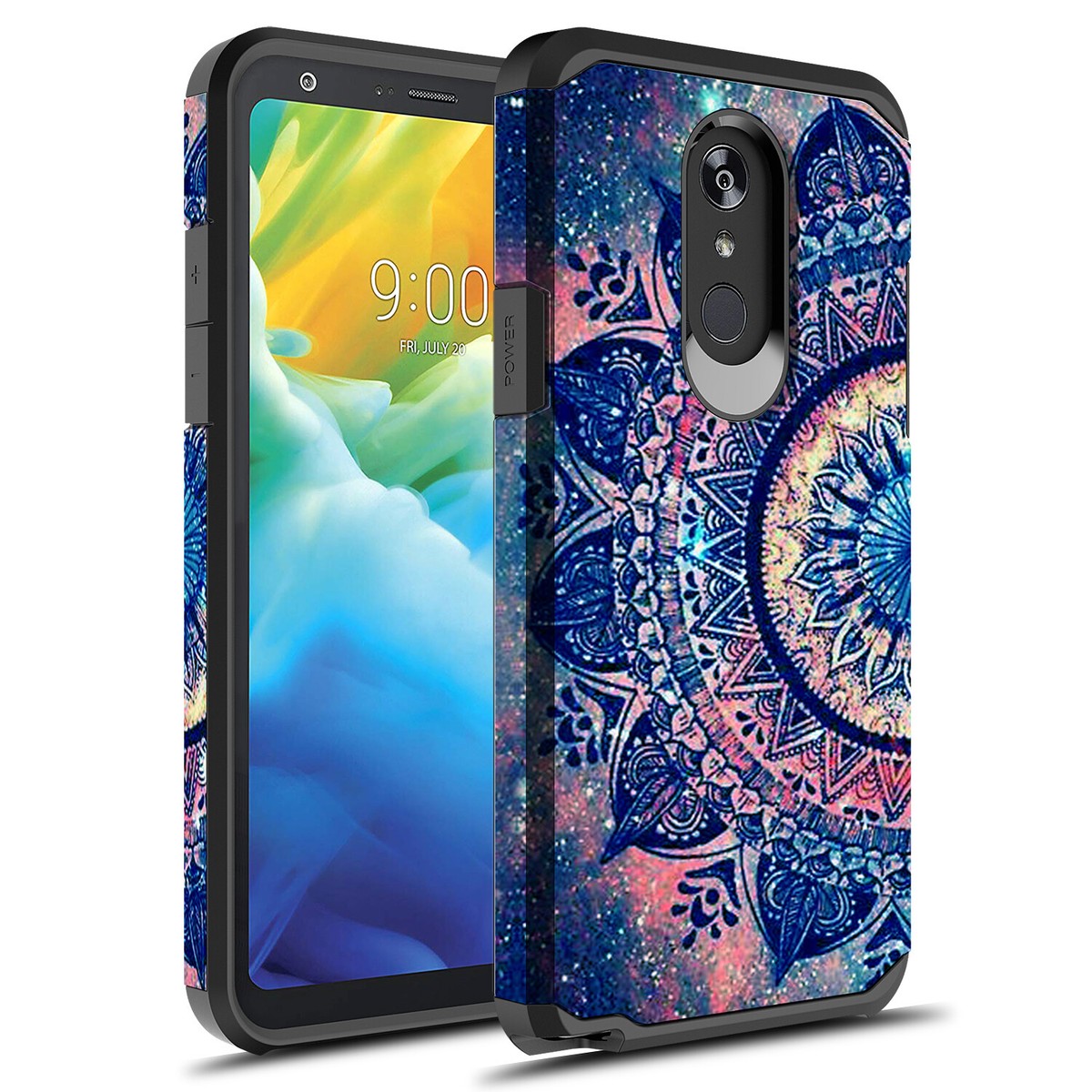 For LG Stylo Hybrid Graphic Fashion Cute Colorful Silicone Case
