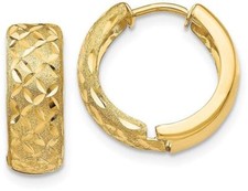 11mm 14K Yellow Gold 5mm Hinged Hoop Earrings