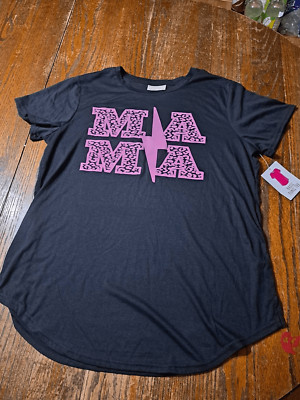 New 1X Bobbie Brooks Plus Size Short Sleeve Mama Mom Tee Tshirt Top Shirt NWT