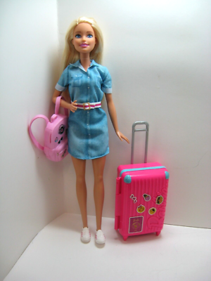 Barbie Travel doll with suitcase FWV25 eBay
