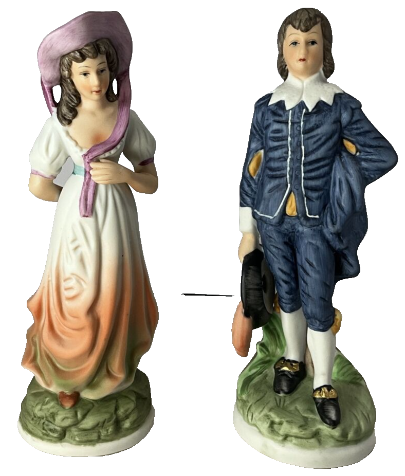 VTG FBIA Blue Boy & Pinkie Porcelain Or Ceramic Figurines Pair