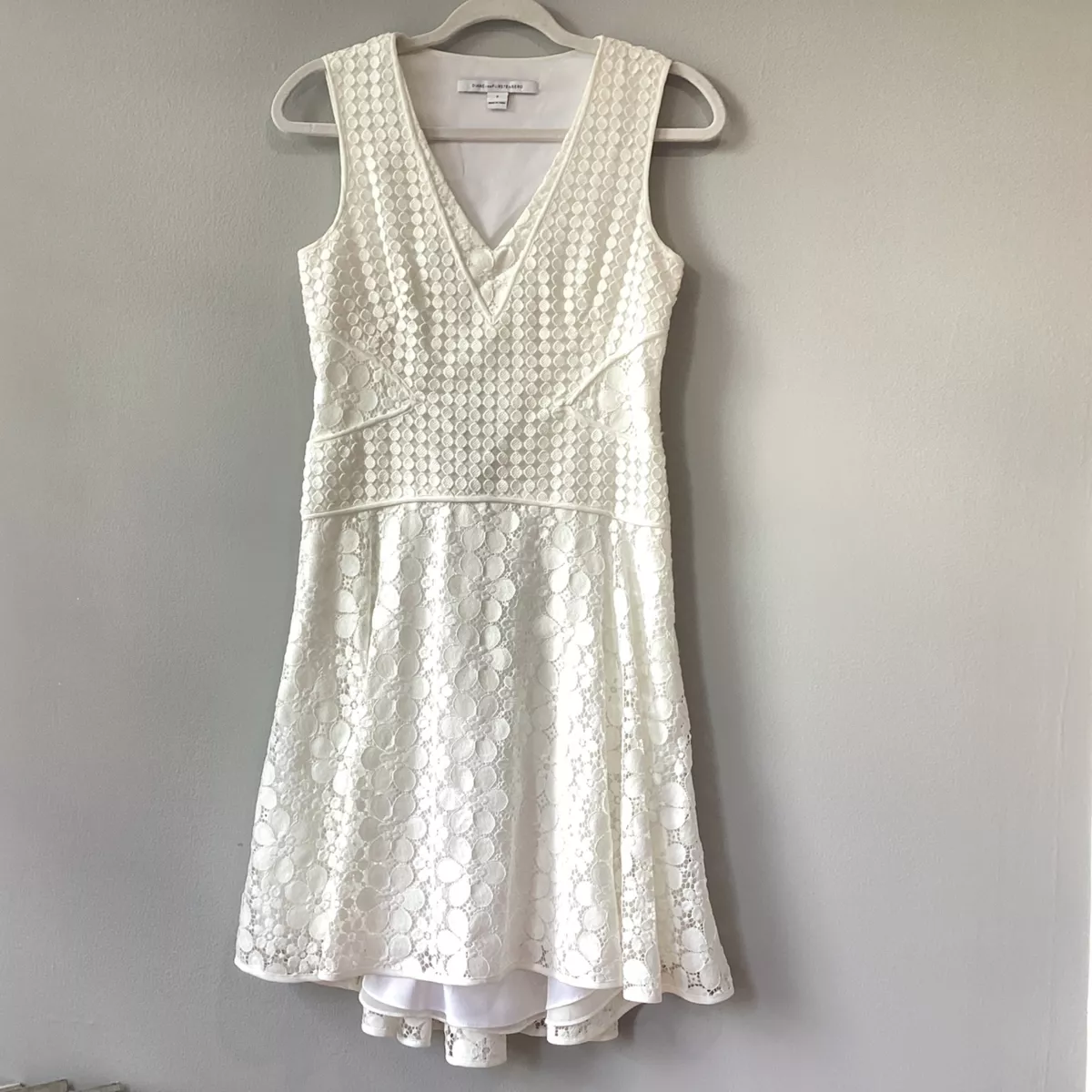 Diane von furstenberg hotsell white lace dress
