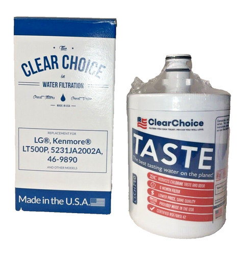 Clear Choice Taste Filter Replacement for LG 5231JA2006A LT600 Filter Compatible with SGF-LA50 SGF-LB60 RWF1051 WSL-2 Refrigerator Water Filter, NSF/ANSI 42, Box of 6, Made in the USA