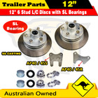 Trailer 12" Mechanical Brake Hub Drum Disc 6 Stud L/C Caravan Boat SL