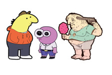 Smiling friends Stickers Pim & Charlie & Depressed guy