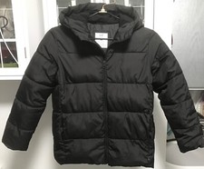 GAP Kids Boys Lightweight Black Hooded Winter Coat Jacket Puffer Full ZIP sz.M