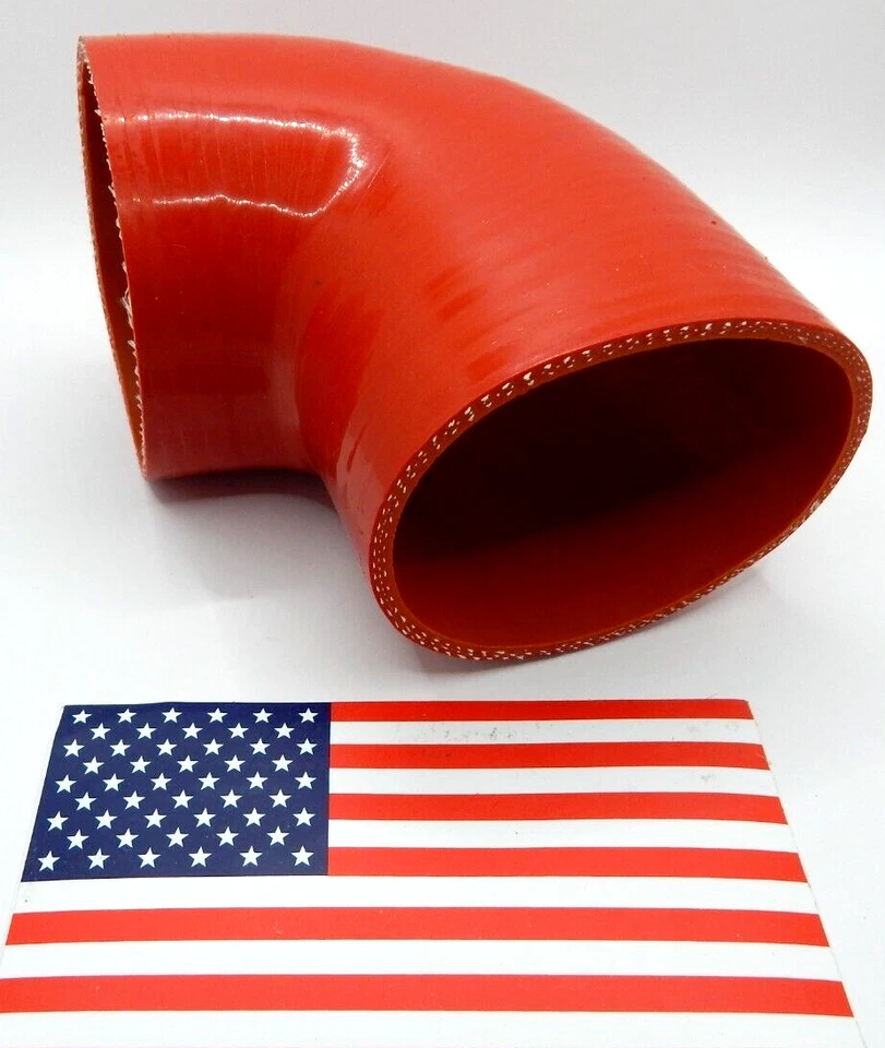 3.5" 89mm 90 Deg Tube Coupler Hi Press Hi Temp Hi Press 4 Layer CAI Intercooler - Image 3 of 4