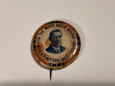 1913 WOODROW WILSON Button 1 1/4  Hake WIL-145