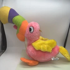 Dan Brechner Pink Toucan Bird Plush Vintage 18” Stuffed Animal Korea