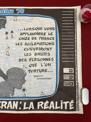 Affiche Satirique Coupe Du Monde 1978 Argentine – Signée, Rare