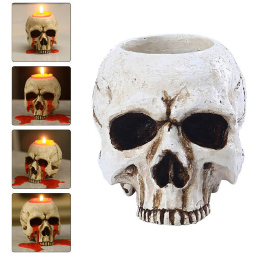  Tealight Candle Holders Desktop Candlestick Skull Household - Picture 1 of 12