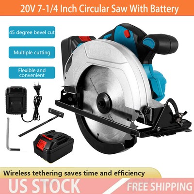 20V 7-1/4 Inch Cordless Circular Saw 