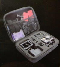 Action Cam 7x8.5" Camera Electronics Hard-Shell Case Ex: GoPro, Sony Etc. Travel