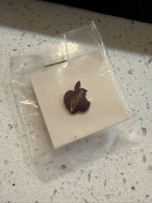 Rare Vintage Apple Computer Lisa Maroon Enamel Hat Lapel Pin