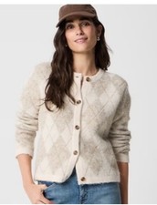 J Crew Argyle Cardigan Sweater