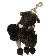Gucci Gucciori Poodle Dog Keychain Bag Charm Brown GG Canvas Cute