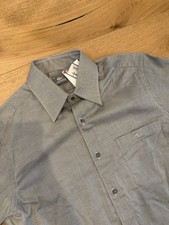 Lacoste Men's Long Sleeve Dress Shirt Grey US Sz 40 Button Down Pocket VTG NWT