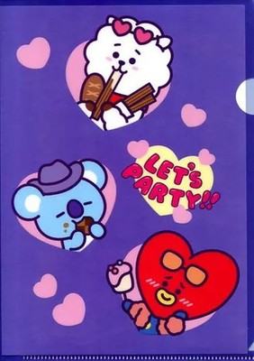 BT21 x FamilyMart Clear File RJ & KOYA & TATA A5  Collection