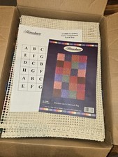 Herrschners Latch Hook Kit Grandma Gerry's Patchwork Rug With Yarn Rug Art