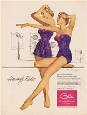 1952 Cole of California Swimsuits Heavenly Bodies Ren Wicks Artwork Print Ad