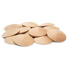 Unfinished Wood Round Discs 1-3/4", Domed Wooden Circle for Crafts  Woodpeckers