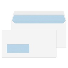 Blake 500 DL 110x220mm 100gsm Wallet Peel and Seal Window Envelopes(23884) White