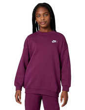 Nike Unisex Big Kids' Sportswear Club Fleece Oversized Sweatshirt Medium