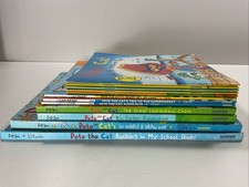 Pete the Cat Early Readers and Drawing Book Lot of 12 HC and PB