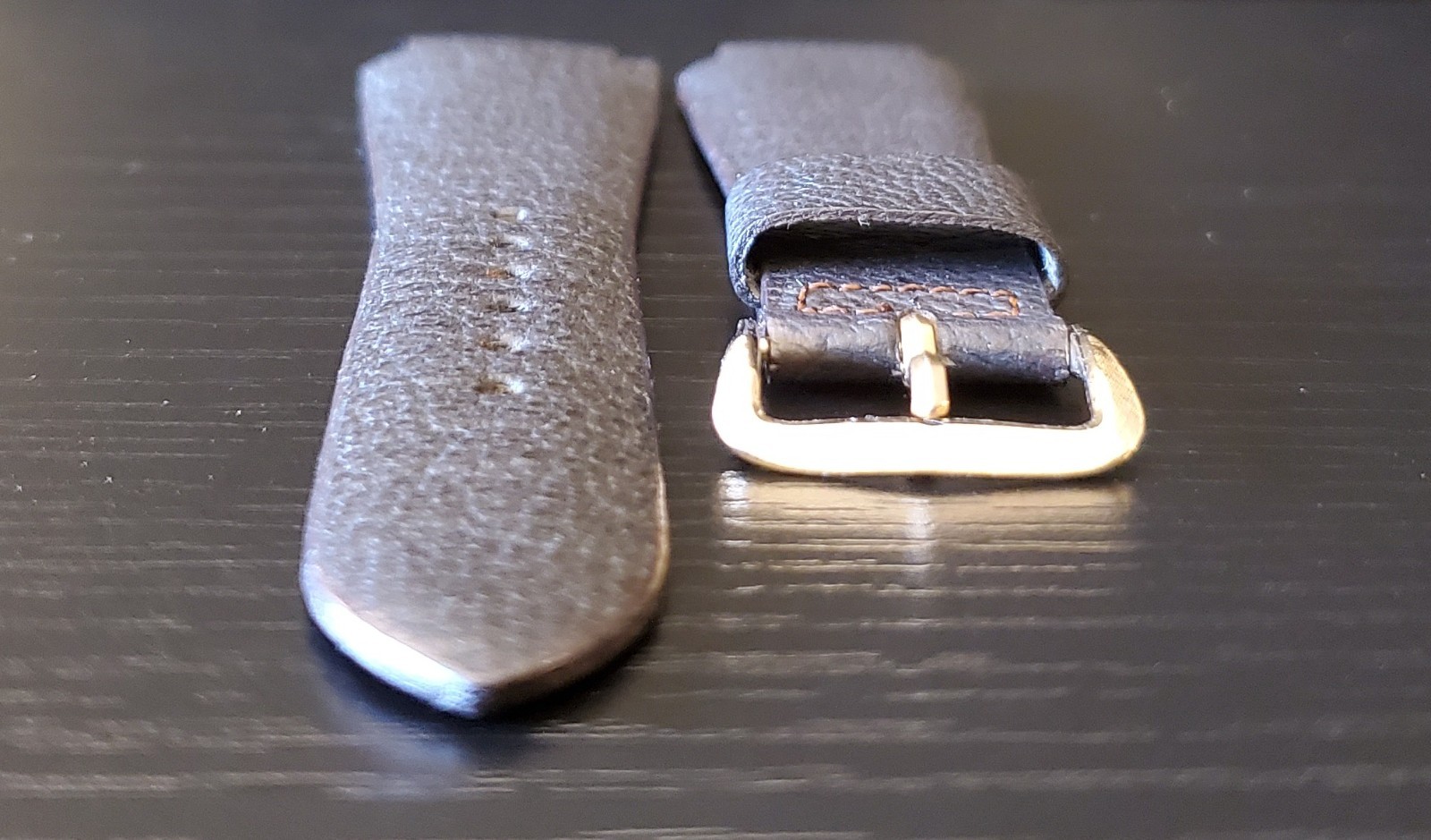 Vintage NOS 1960's Kreisler 11/16" (17.5mm) Brown Flared Saddle Leather Band